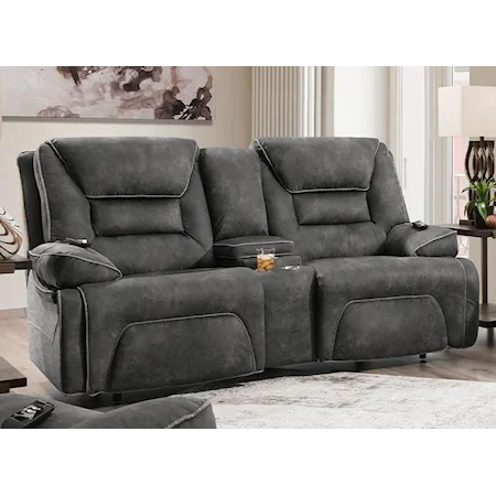 Power Reclining Console Loveseat